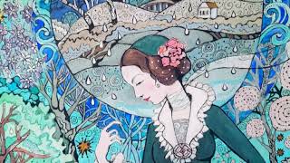 The First Drops Of The Rain By Oksana Ivanik. Watercolor And Mix Media On 300 Gr Paper