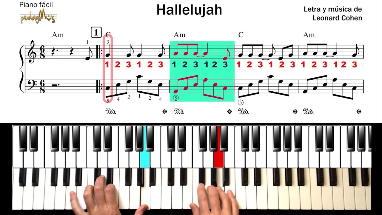 Aleluya - Hallelujah para piano fácil - YouTube