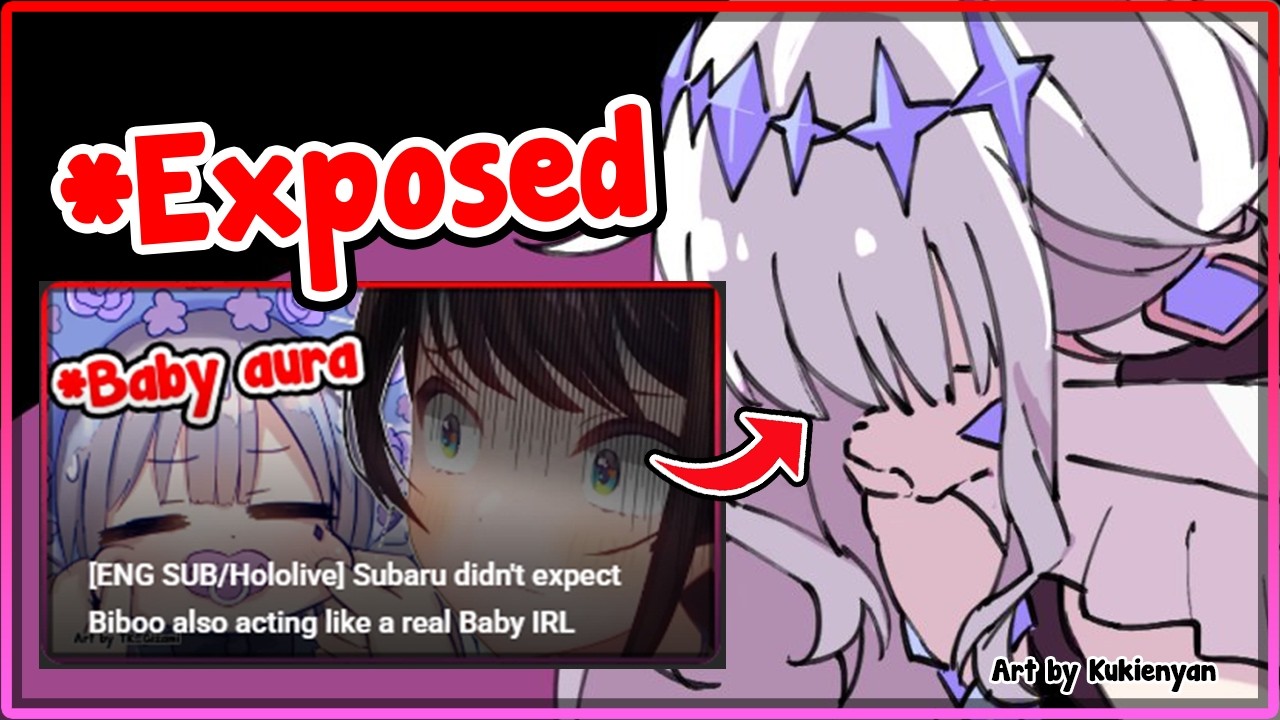 [ENG SUB/Hololive] Biboo's reactions after she got exposed acting like a baby IRL by Subaru senpai