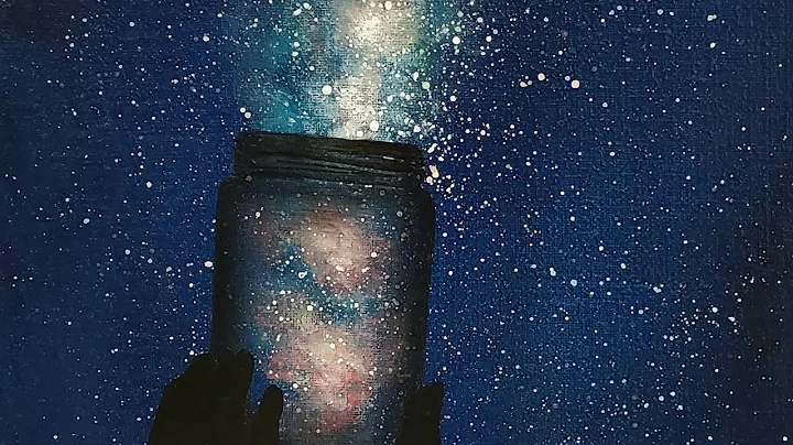 EASY! Galaxy Mason Jar Acrylic Painting LIVE Tutor...