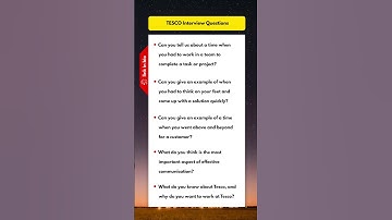 TESCO Interview Questions #tesco #job #interviewquestions