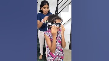 blindfold challenge Aandhali koshambhir 😱🤣🧐 | Darshika new game 🎮| #shortsvideo #shorts