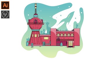 Adobe Illustrator CC Tutorial - How to Make a Beautiful Landscape Background Design