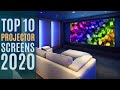 Top 10: Best Indoor Projector Screens for 2020 / HD 4K 8K Projector Screens for Home, Office, Movie