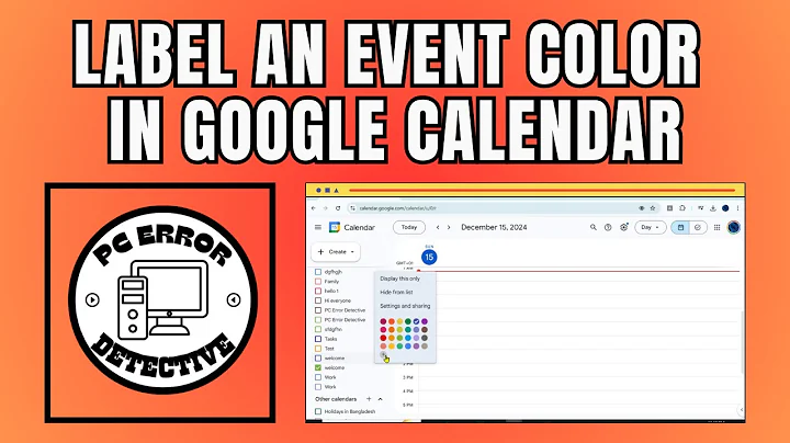 How to Label an Event Color in Google Calendar  - Step-by-Step Guide