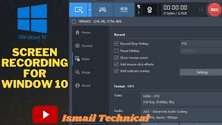 Best Screen Recrder Ismail Technical Free Computer Screen Recording Software For Windows