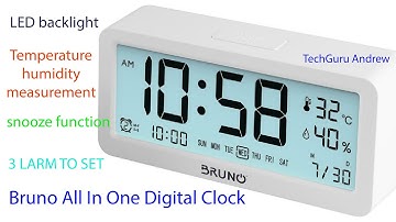 Bruno All In One Digital Clock BRN-0062 SETUP