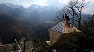 Mountain Geodome Tiny House Construction Timelapse