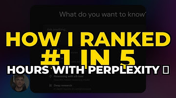 How I Ranked #1 in 5 Hours with Perplexity 😱