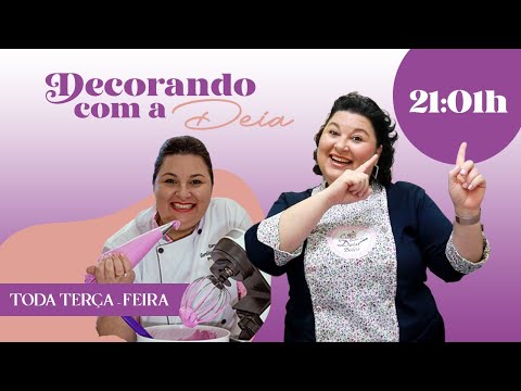 Decorando um bolo em chantilly ao vivo!