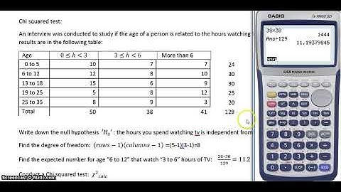 Chi squared test IB Maths