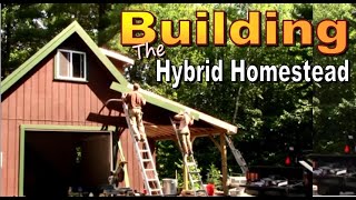 BUILDING THE HYBRID HOMESTEAD. From Concrete Footings to Metal Roof.  We Got it Done. Vlog 137