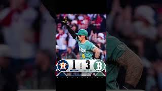 Houston Astros versus Boston Red Sox game score ￼