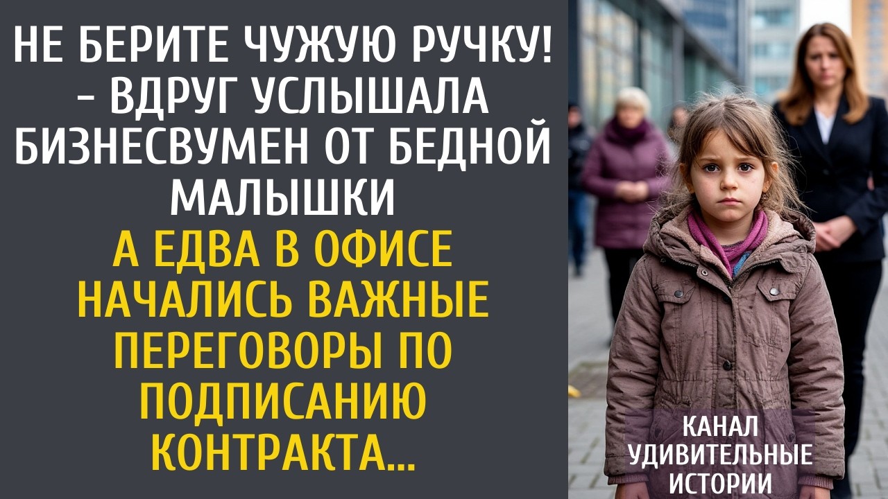 Не берите чужую ручку! - вдруг услышала бизнесвумен от бедной малышки… А едва начались переговоры...