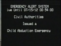 Emergency Alert System - Child Abduction Emergency - July 15, 2012 (Comcast)