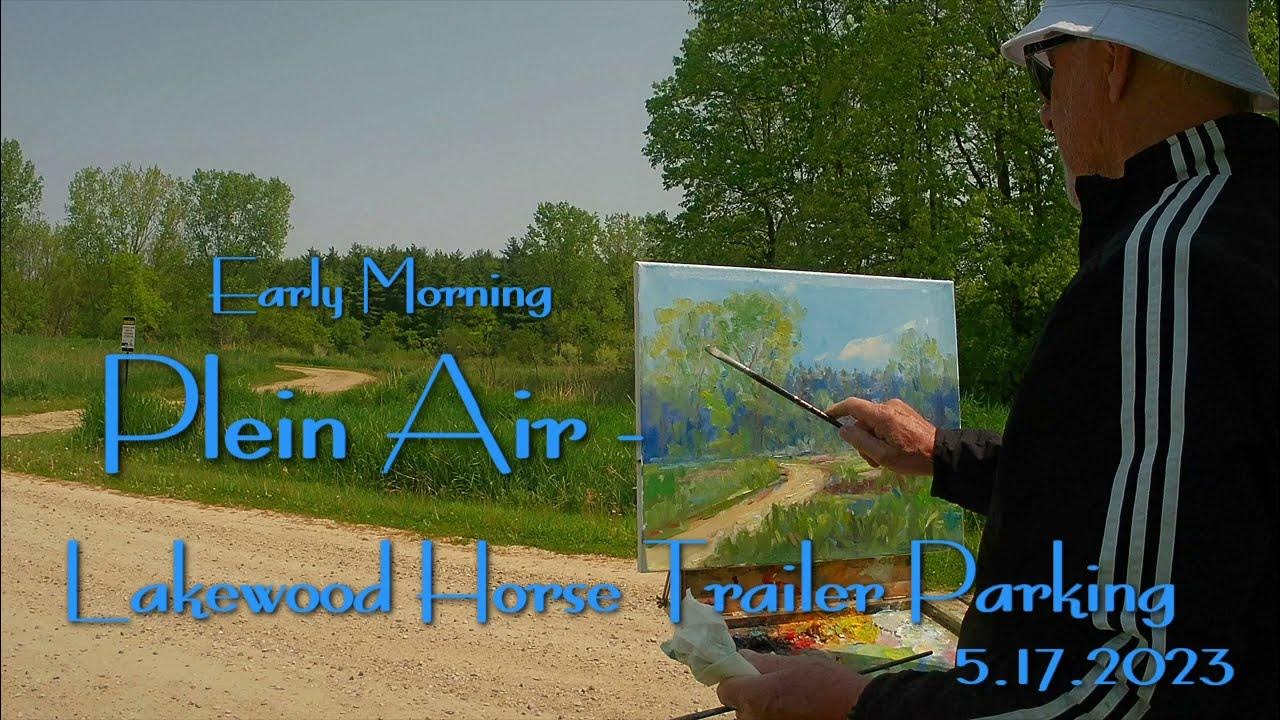Early Morning Plein Air Lakewood Horse Trailer Parking 5 .17 .2023