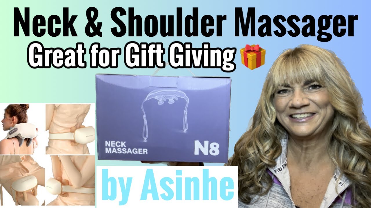 Asinhe Wearable Neck Shoulder Massager, Deep Tissue Shiatsu Back Massagers  with Heat for Pain Relief…See more Asinhe Wearable Neck Shoulder Massager