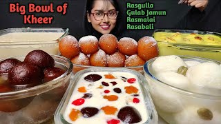 Eating Kheer, Rasmalai, Gulab jamun, Kala Jamun | India Sweets | Asmr Eating | Big Bites | Mukbang