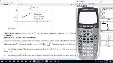 Math 2413 Sec 2.6 (part 8) Intermediate Value Theorem