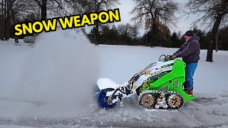 Famous This Angle Broom Turns a Chinese Mini Skid Steer Into a Snow Weapon Wealth