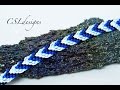 Flat herringbone/chevron kumihimo braid