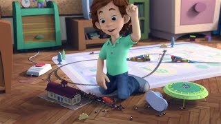 Jugando con el tren eléctrico | Los Fixis  Dibujos animados para niños