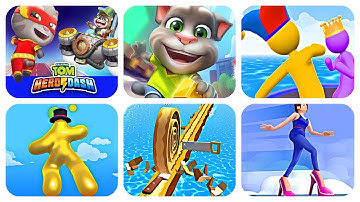 Tom Hero Dash, Giant Rush, Talking Tom Gold Run, Blob Runner 3D, High Heels, Spiral Roll Part 83