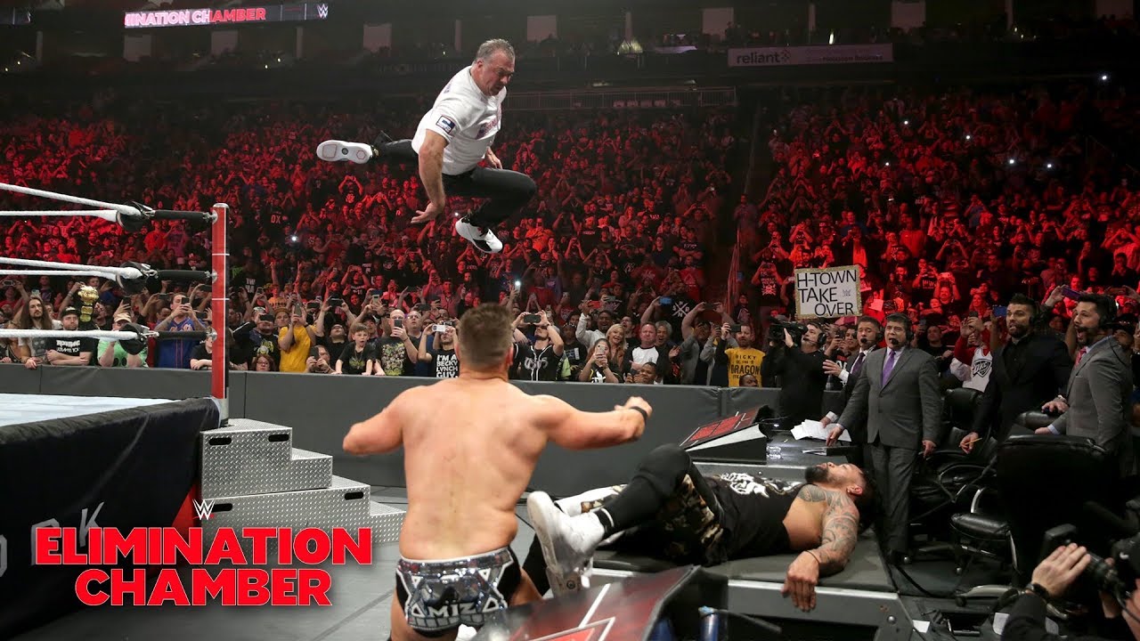 Shane McMahon makes wild Coast-to-Coast leap in Tag Team Title bout: WWE Elimination Chamber 2019