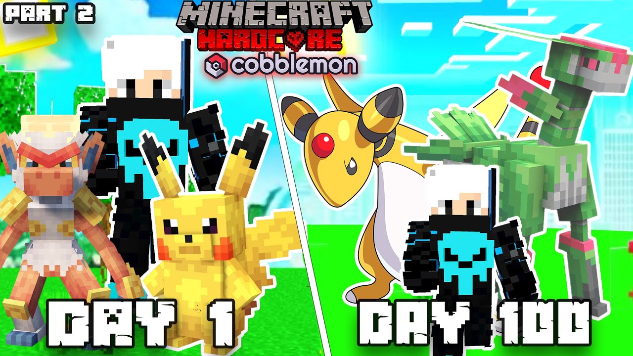 I Survive 100 Days in Cobblemon Minecraft Pokemon (Part 2) - YouTube