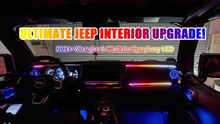 2024-2026 Jeep Wrangler & Gladiator Symphony LED Ambient Lighting Kit - Full Showcase & Install! 🌈