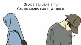 Oi adek berjilbab biru