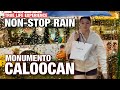 Nonstop rain  walk tour in monumento caloocan  real life philippines