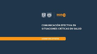 Asignatura Optativa | Comunicación Efectiva en Situaciones Críticas en Salud