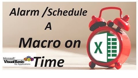 Excel VBA In Telugu :Schedule  a Macro on TIme