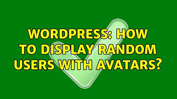 Wordpress: How to display random users with avatars?
