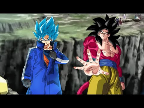 Goku Ssj Blue (Super) vs Goku Ssj 4 (Gt) (Dragon Ball Z Tenkaichi Tag Team)