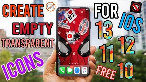 How To Create Empty/Transparent Icons For IOS 14/13/12/11/10 For Free Without Jailbreak & PC.