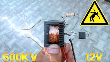 Make [12V to 500000V ]  very simple in home made Tip41c Transistor -|| Home Made Technical