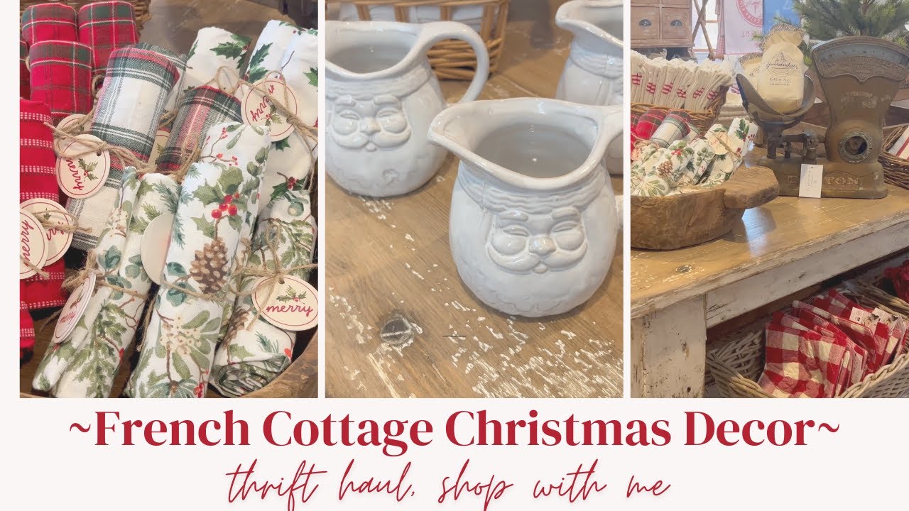 French Country Cottage Christmas Decor // Thrift Haul // Shop With Me // What's for Dinner?