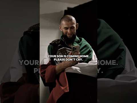 Khamzat calling his mother after winning the UFC middleweight title ❤️🤲🏻