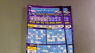 WORDS ON WED. 266: TWO $10 DOUBLE DIAMOND CASHWORD FL Lottery Scratch Tickets