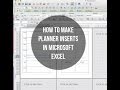 How to Make Planner Inserts Using Microsoft Excel