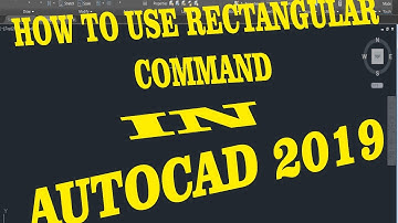 How to use RECTANGULAR COMMAND | English |AutoCAD 2019 |AutoCAD tutorial