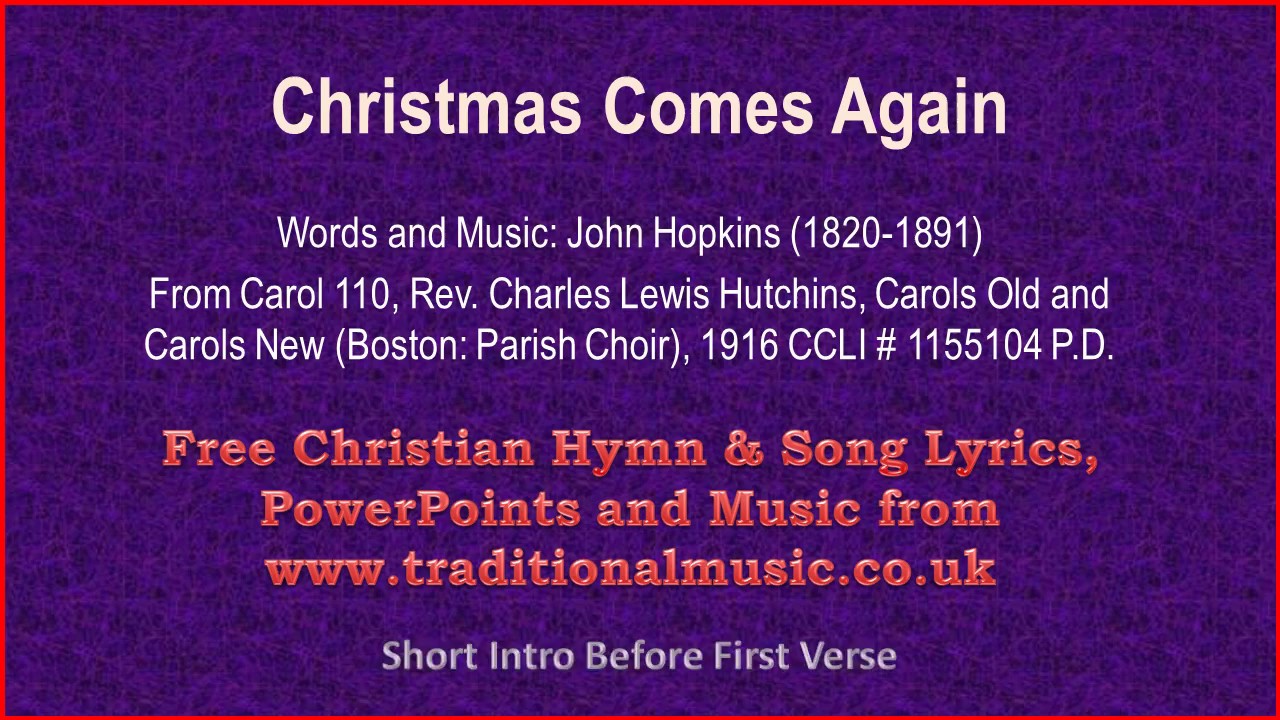 Christmas Comes Again Christmas Carols Lyrics Music YouTube Christmas Comes Again Christmas Carols Lyrics Music YouTube