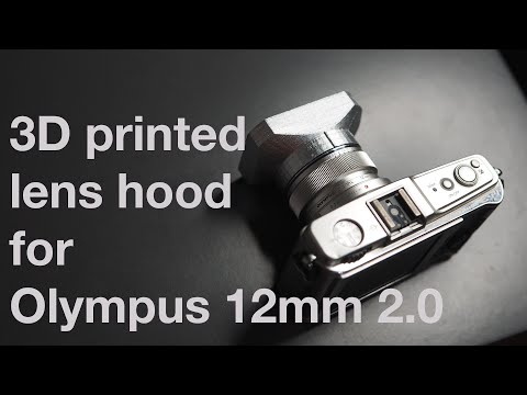 3D printed lens hood for Olympus 12mm 2.0