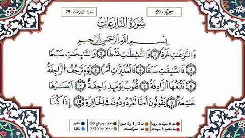 سورة النازعات - القارىء ياسين الجزائري - برواية ورش