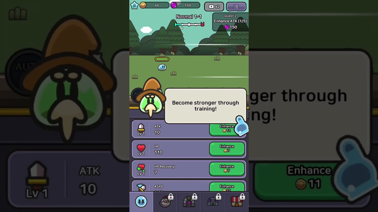 Legends Of Slime: Idle RPG - Defeat All Humans! Normal 1-1