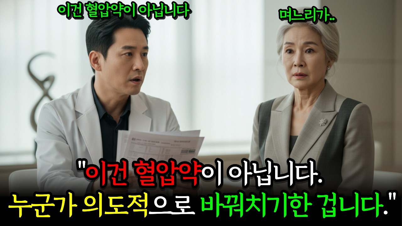 며느리가 매일 챙겨준 혈압약, 성분을 확인한 의사가 경악하며 경찰에 신고하는데 | 노후사전 | 감동사전 | 사전라디오 | 오디오북