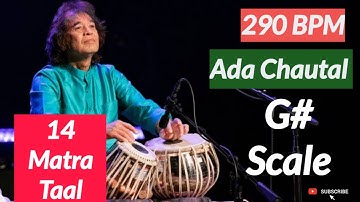 Ada ChauTaal Tabla Loop For Female Voice Practice | 14 Matra Taal | G# Scale| 290 Bpm | #muzzico