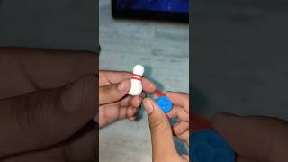 how to make a mini bowling pin and ball from super clay#claycraft #diy #clyart